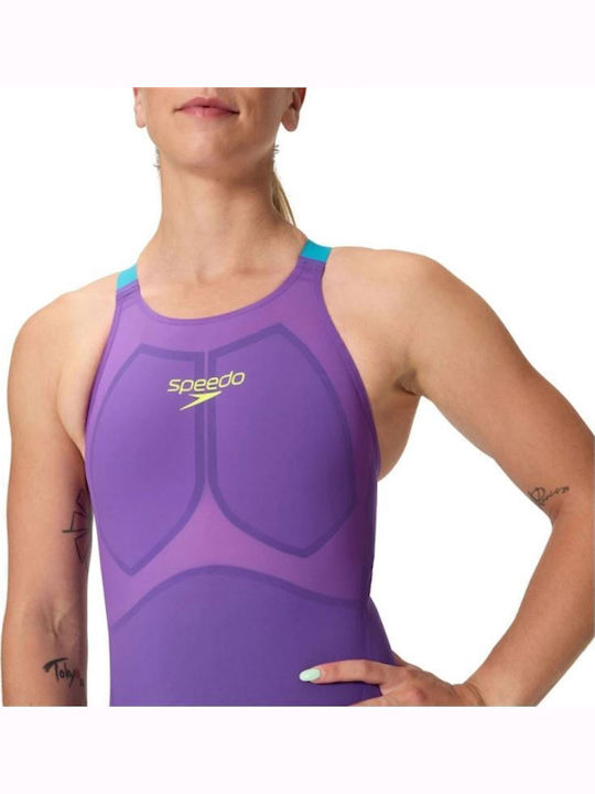 Speedo Fastskin Lzr Pure Valor 2.0 Closedback Women's Racing One Piece Swimsuit Purple