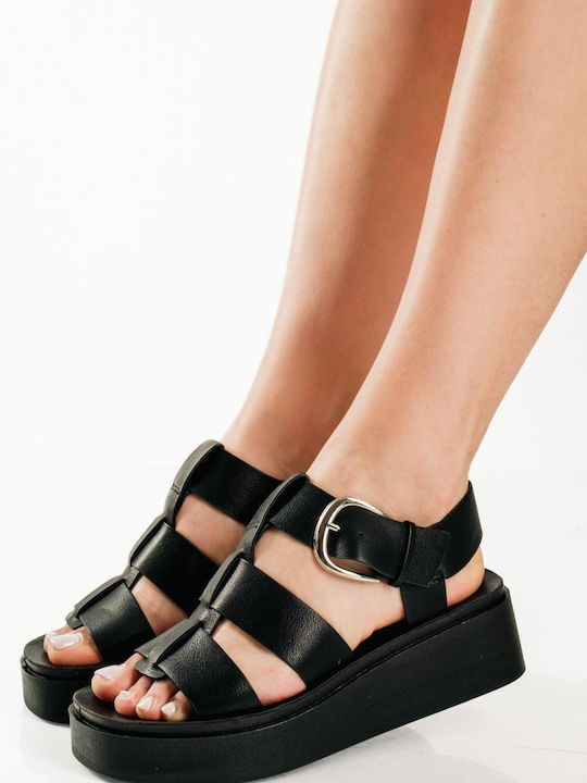 B-soft Women's Flatforms Black Soft Insole