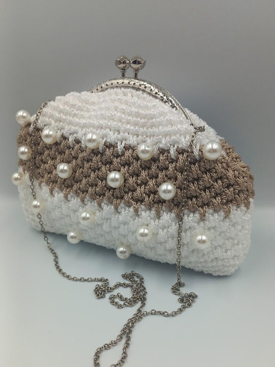 Handmade Knitted Purse Brides Pearls