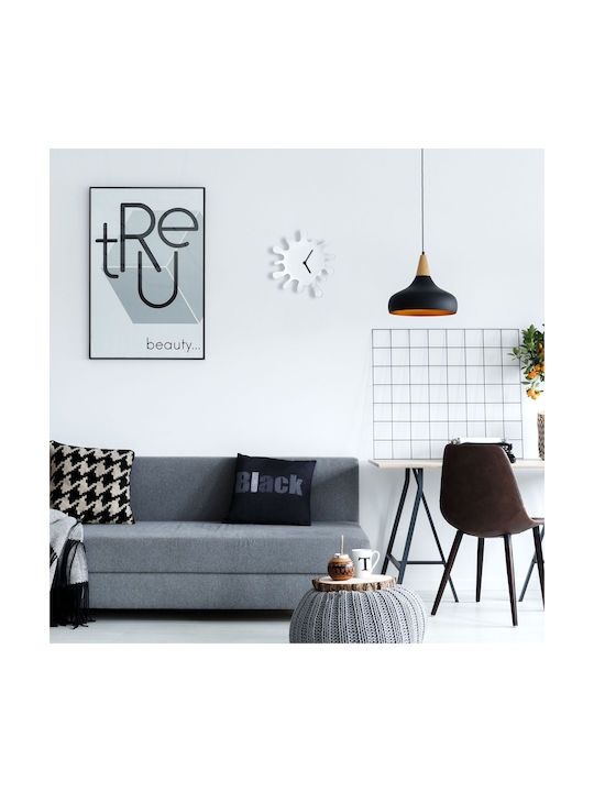 Relaxdays Wall Clock White Ø25cm