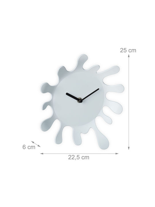 Relaxdays Wall Clock White Ø25cm