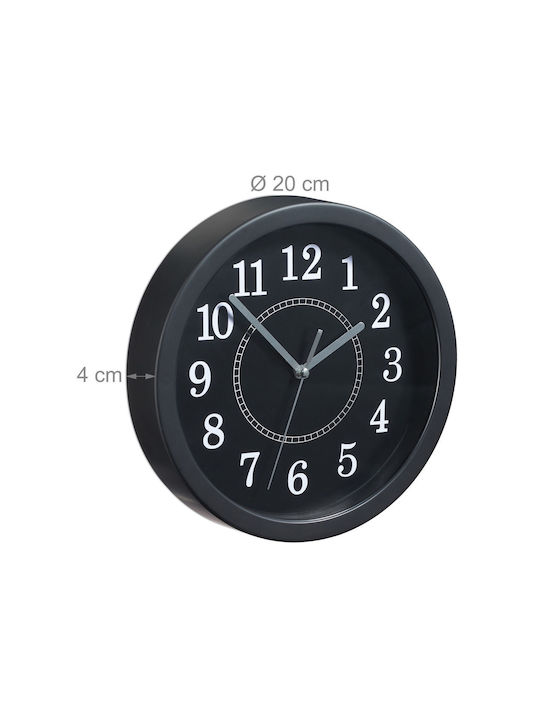 Relaxdays Wall Clock White Ø20cm