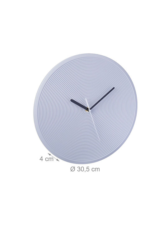 Relaxdays Wall Clock Gray Ø30.5cm