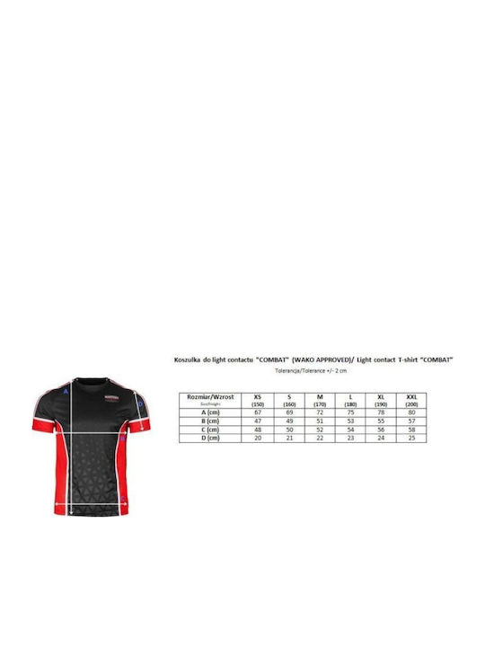 Sport Masters Sport Masters Kampfkunst Kurze Ärmel Kampfsportshirt Schwarz für Männer