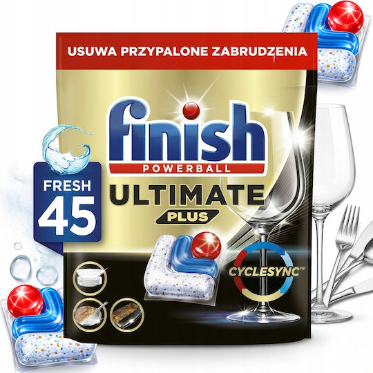 Finish Ultimate Plus Επαγγελματικές Κάψουλες Πλυντηρίου Πιάτων Οικολογικές