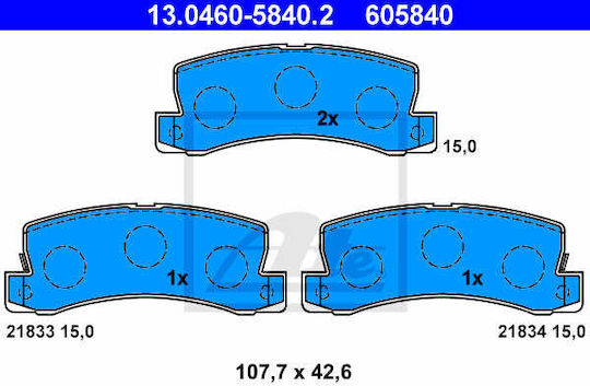 Placute de frana Lexus Rx Mcu15 Ate 13046058402