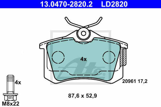 Skoda Fabia Combi Ate 13047028202 Brake Pads