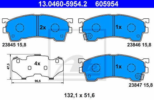 Placute de frana Mazda 323 F Vi Bj Ate 13046059542