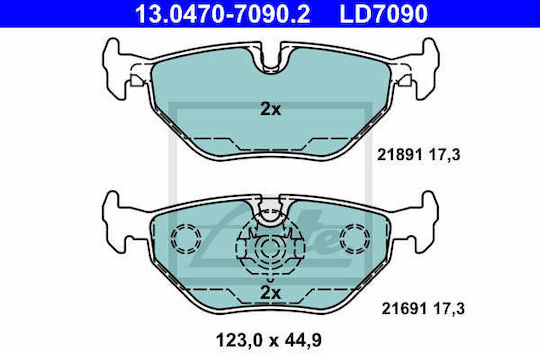 Bmw 5 E39 Ate Brake Pads 13047070902