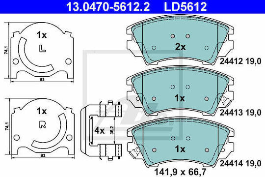 Bremsbeläge Chevrolet Malibu V300 Ate 13047056122