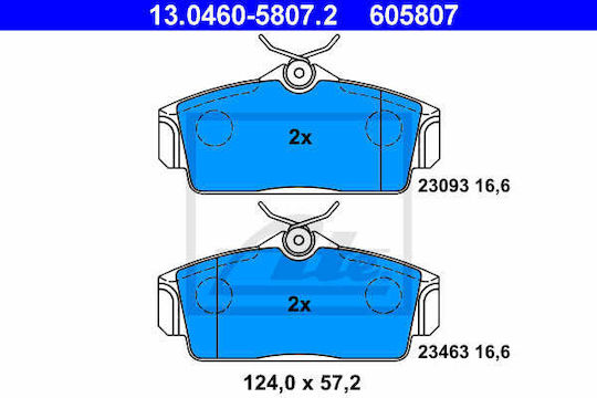 Nissan Almera Ii N16 Ate Brake Pads 13046058072