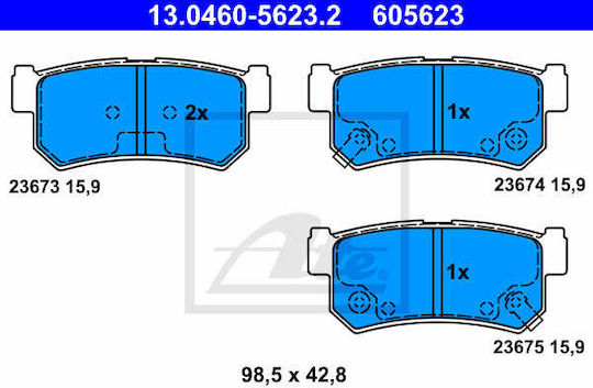 Brake Pads Ssangyong Rexton Gab Ate 13046056232