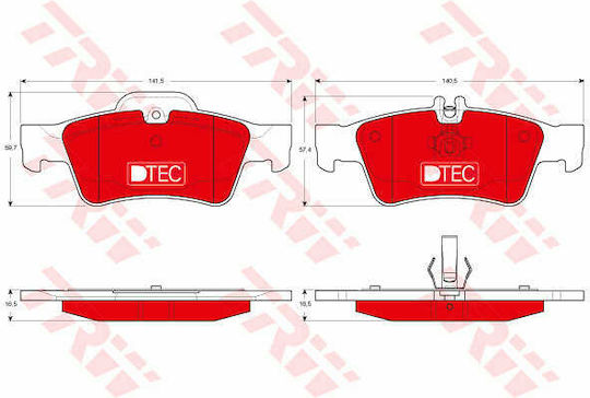 Trw Brake Pad Set Disc Brake Gdb1546dte