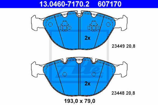 Plăcuțe de frână Bmw X5 E53 Ate 13046071702