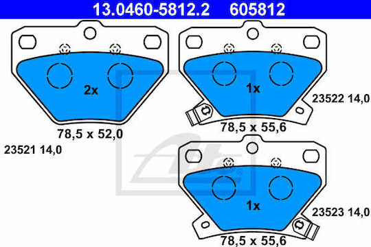 Toyota Celica Zzt23 Ate 13046058122 Brake Pads