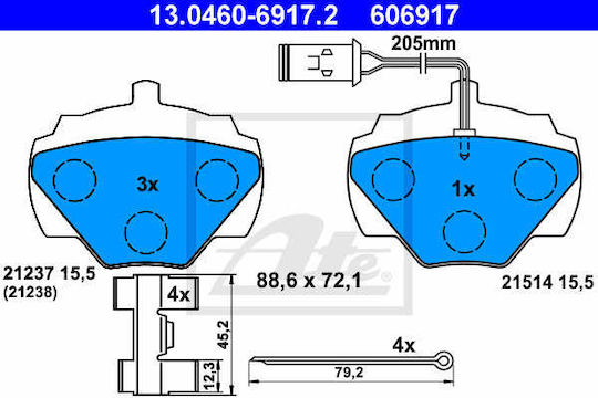 Land Rover Defender Station Wagon Ld Ate 13046069172 Brake Pads