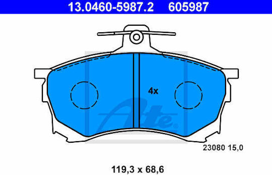 Bremsbeläge Mitsubishi Carisma Da Ate 13046059872
