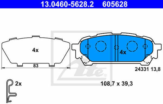 Brake Pads Subaru Forester Sg Ate 13046056282