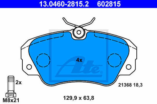 Plăcuțe de frână Opel Omega B 25 26 27 Ate 13046028152