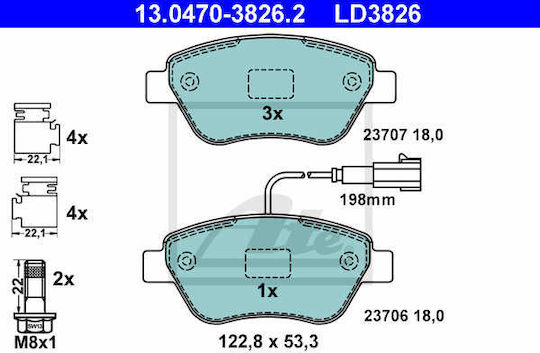 Alfa Romeo Mito 955 Brake Pads Ate 13047038262