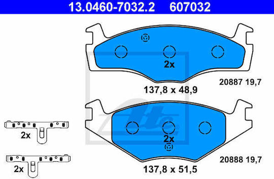 Placute de frana Seat Cordoba 6k1 6k2 Ate 13046070322
