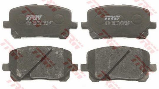 Set Plăcuțe De Frână Partea Din Față Trw Automotive Pontiac Vibe Toyota Avensis Verso Matrice 1.8 2.0 2.0d 08.01-11.09 59.5x123.0x17.0 Mm