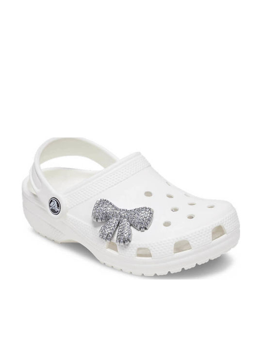 Crocs Jibbitz Charm Bling Bow Metallic Gray Crocs Jibbitz Charm Bling Bow Metallic Gray