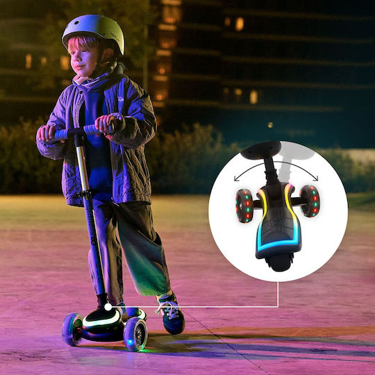 Kinderkraft Kids Scooter Foldable 3-Wheel with Seat Blue