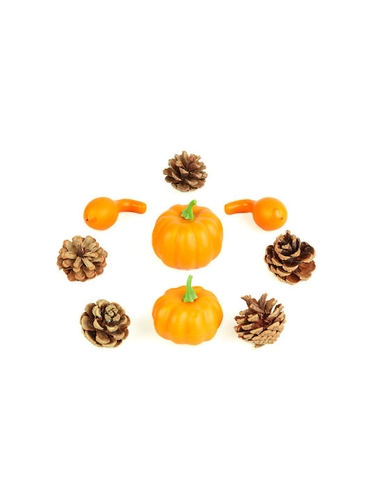 Set De Decorațiuni De Toamnă Dovleci Conuri 9 Bucăți Ornament Decorativ 5-7 Cm
