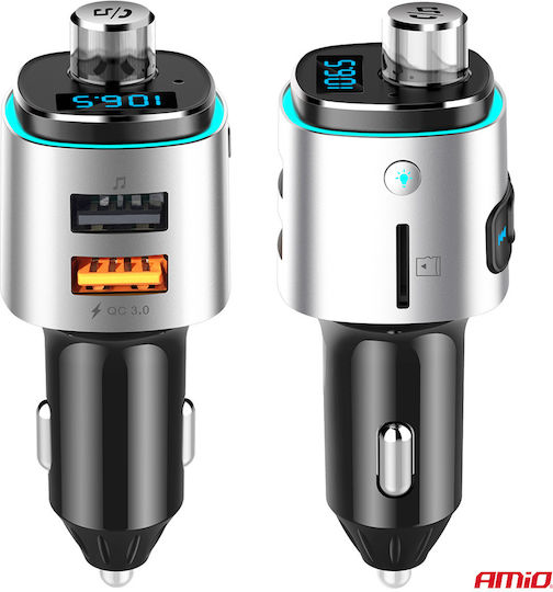 AMiO FM Transmitter Auto mit MicroSD Bluetooth USB
