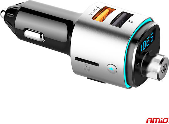 AMiO FM Transmitter Auto mit MicroSD Bluetooth USB