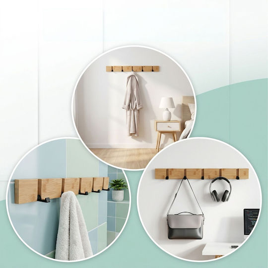 Relaxdays Cuiere de Perete 5 Compartimente Bej 5x1.5x50cm