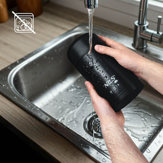 Nils Μπουκάλι Θερμός Ανοξείδωτο BPA Free 1lt BLACK NILS CAMP