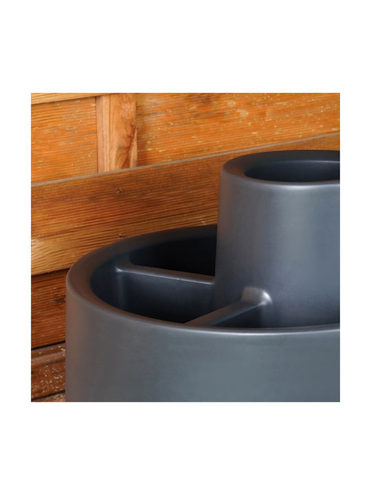 Vilde Plastic Black Flower Pot 53x53x32.5cm