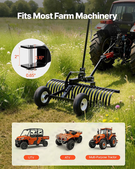 Vevor Lawn Rake with Pole
