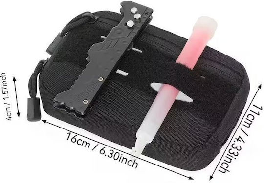 Tactical Militärrucksack Gürtel aus Polyester Schwarz