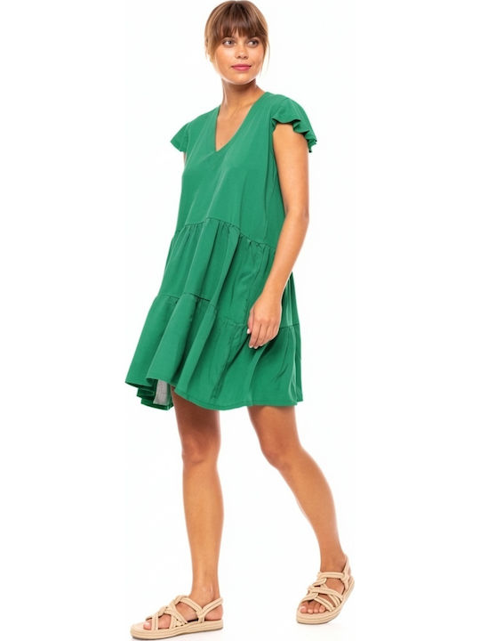 Sommer Mini Damenkleid Meergrün