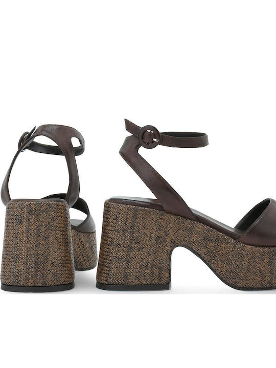 Damen Sandalen Braun