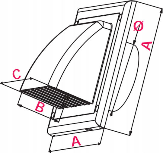 Awenta Circular Duct Exhaust Cover Awenta Ko125-30 Fi125mm White