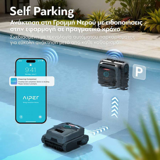 Aiper Scuba V3 Wireless Robotic Pool Cleaner Bottom For Pools 150m² With Filter 3.5lt