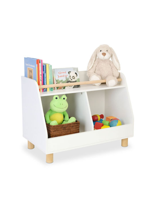 Holz Boden Bücherregal Weiß 53x72x38cm Holz Boden Bücherregal Weiß 53x72x38cm