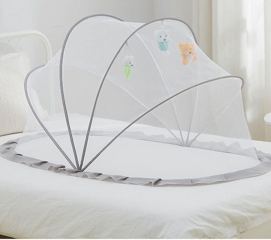 Alista Home Κουνουπιέρα από Τούλι Γκρι 60x55εκ.