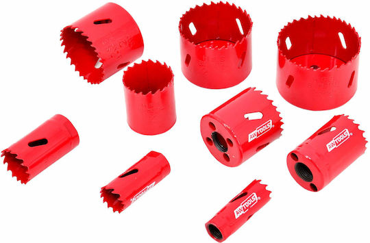 AWTools Lochsäge Bimetall HSS Trockenschnitt mit Durchmesser von 40mm bis 52mm für Holz