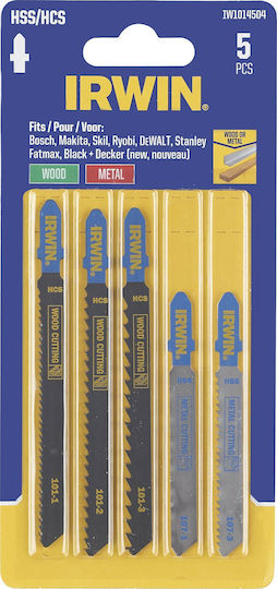 Irwin IW1014504 Blades for Metal and Wood 5 Pieces