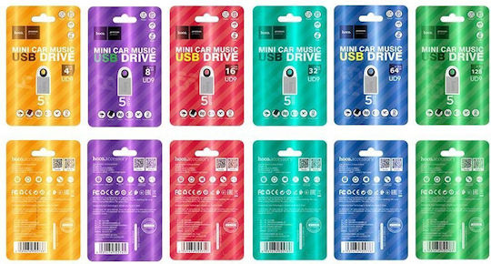 Hoco UD9 Insightful 8GB USB 2.0 Stick Ασημί