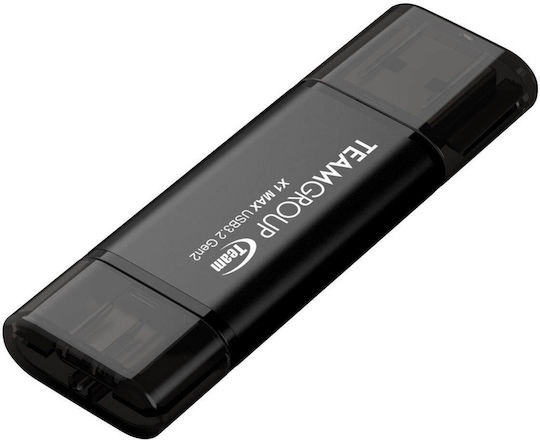 TeamGroup X1 Max 256GB USB 3.2 Stick με σύνδεση USB-A & USB-C Μαύρο