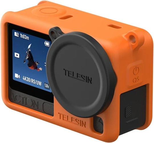 Telesin Husa Protectoare Din Silicon Pentru Dji Osmo Action 6 Portocalie