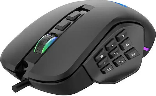 Aula Fire Η510 Gaming Ποντίκι 10000 DPI Μαύρο