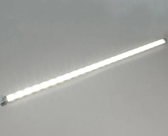 LED Γραμμικό Φωτιστικό Οροφής 11W Ψυχρό Λευκό IP54 100εκ.