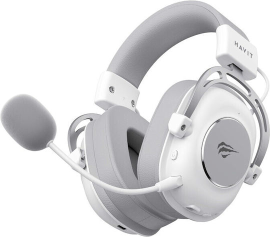 Havit H2002YG Over Ear Gaming Headset with 3.5mm / Bluetooth Connection White/Grey